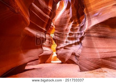 Upper Antelope Canyon in the Navajo Reservation near Page, Arizona USA