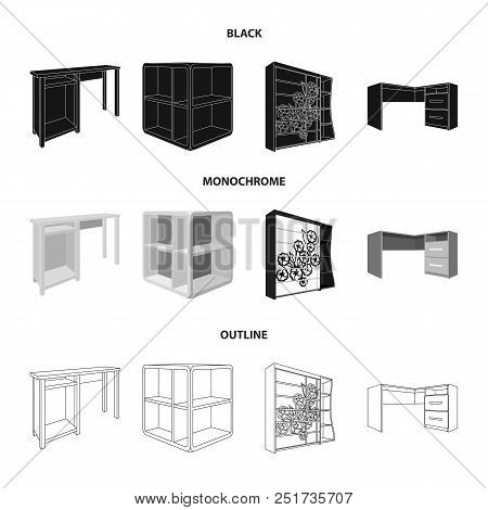 Dressing Table, Corner Shelves, Computer Desk, Wardrobe With Glass. Bedroom Furniture Set Collection