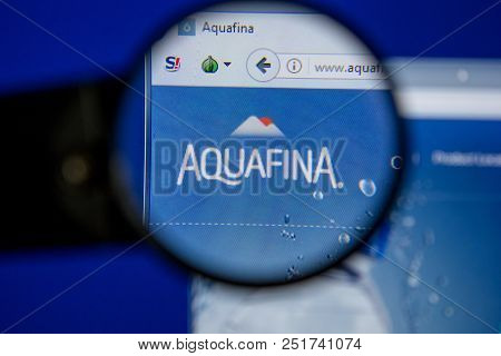 Ryazan, Russia - July 11, 2018: Aquafina.com Website On The Display Of Pc