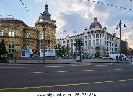 Belgrade, Serbia - May 04, 2018: Evening View On Kralja Milana Street.