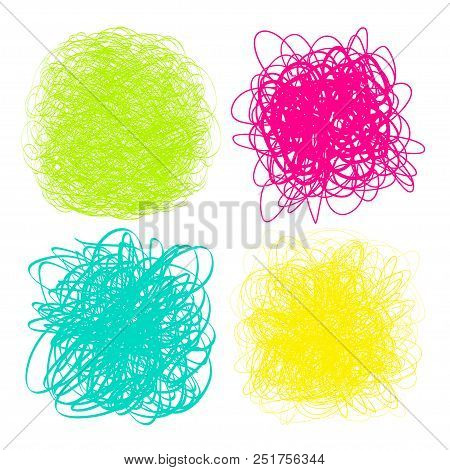 Creative Chaos Patterns On White. Chaotic Stripes. Backgrounds With Lines And Waves. Universal Tangl