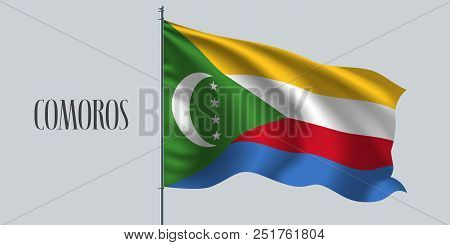 Comoros Waving Flag Vector Illustration