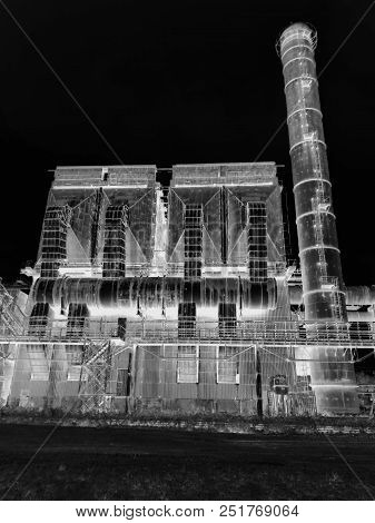 Inversion Black And White . Factory Buildings. Large Metal Designs . Industrial, Large Metal