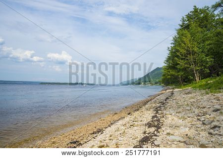 View Of The Zhiguli Mountains And The Volga River In The Samara Region, Russia