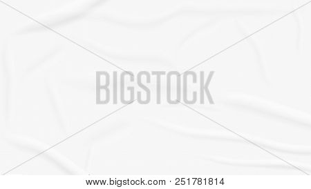 Clear White Soft Beach Towel Or Textile Banner For Branding. Eps10 Vector