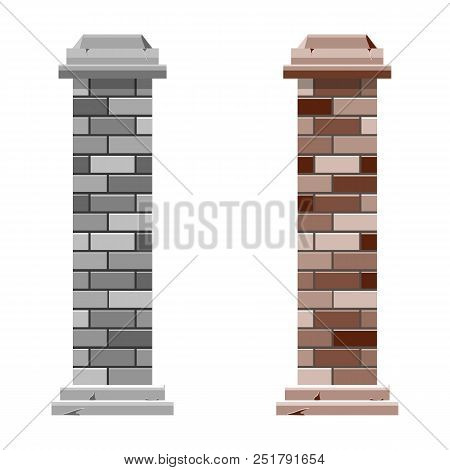 Old Brick Columns . Vector & Photo (Free Trial) | Bigstock