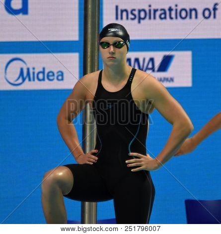 Budapest, Hungary - Jul 25, 2017. Competitive Swimmer Ledecky Katie (usa) In The 1500m Freestyle Fin
