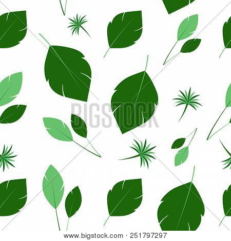 Background Colors Leaves. Summer Breeze Seamless Pattern