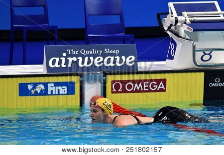 Budapest, Hungary - Jul 25, 2017. Competitive Swimmer Seebohm Emily (aus) In The 100m Backstroke Fin