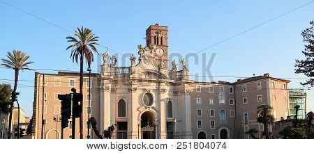 View On The Basilica Di Santa Croce In Gerusalemme Building