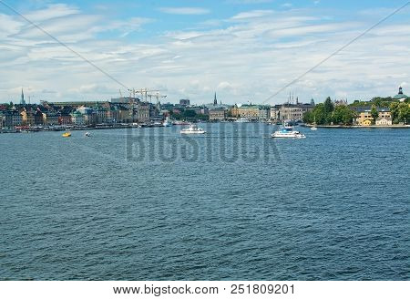 Boats For Sightseeing And Ferry For Long Distance Travel At Stadsgardskajen