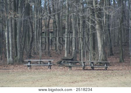 Cichy Park na dzień zimy