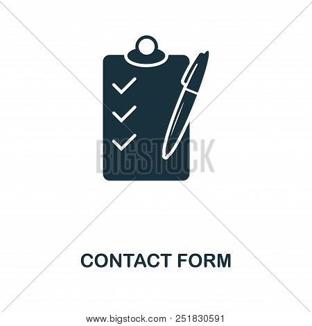 Contact Form Creative Icon. Simple Element Illustration. Contact Form Concept Symbol Design From Con