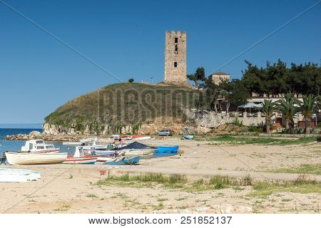Nea Fokea, Kassandra, Chalkidiki, Greece - June 24, 2014: Port Of Nea Fokea At Kassandra Peninsula, 