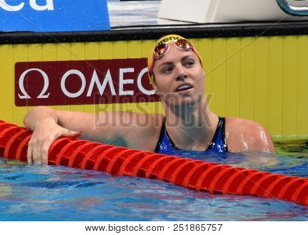 Budapest, Hungary - Jul 26, 2017. Competitive Swimmer Seebohm Emily (aus) Swimming 50m Backstroke. F