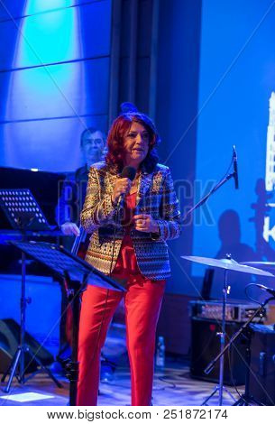 Cracow, Poland - July 31, 2018: Urszula Dudziak Live On Stage In Manggha Museum Of Japanese Art And 