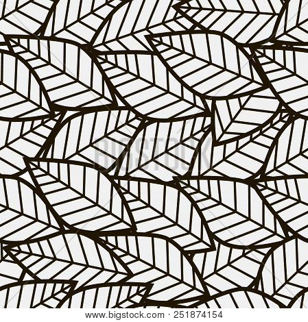 Seamless Pattern With Lotus Oriental Lilies On The Leaves