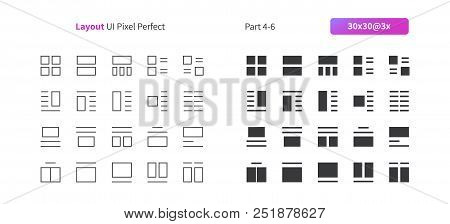 Layout Ui Pixel Perfect Well-crafted Vector Thin Line And Solid Icons 30 3x Grid For Web Graphics An