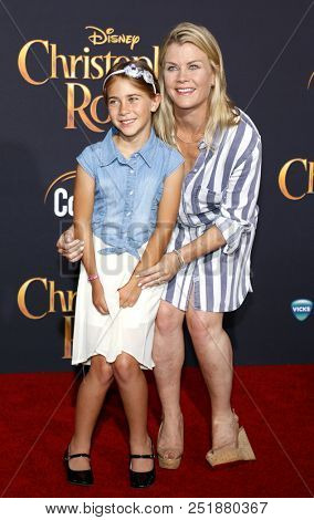 Alison Sweeney and Megan Sanov at the Los Angeles premiere of 'Christopher Robin' held at the Walt Disney Studios in Burbank, USA on July 30, 2018.