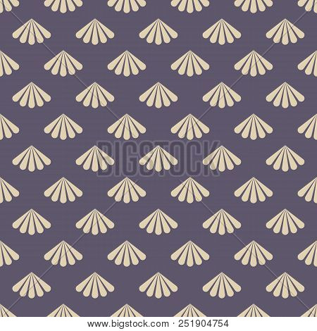 Vector Color Seamless Pattern. Modern Stylish Texture. Japanese Pattern. Fan Pattern. Antique Orname
