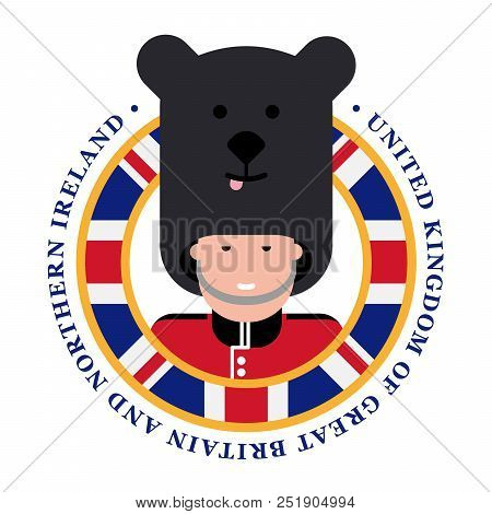 Shirt Printing. London Royal Guard Bearskins. Vector, Flat Illustration Eps 10. Separate Objects. Is