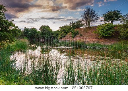 Littlemill Quarry Nature Reserve Pond, Which Is A Disused Limestone Quarry In Northumberland Near Ho