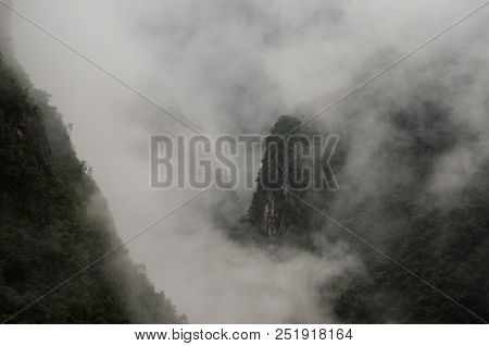 Mountains Can Be Seen From Behind The Clouds