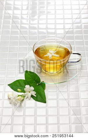 jasmine tea and arabian jasmine flower
