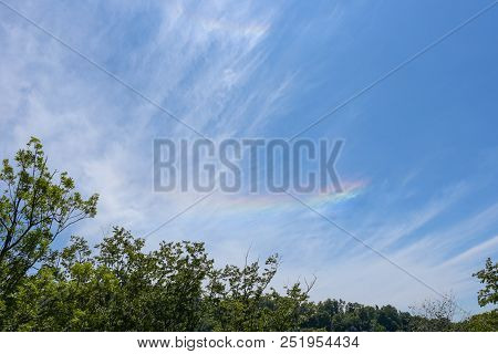 Fire Rainbow (rounded-horizontal Arc). Rare Natural Phenomenon.