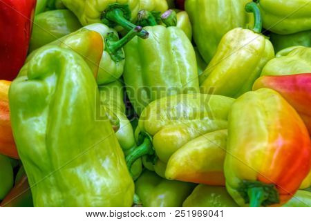 Sweet Bulgarian Pepper On The Counter