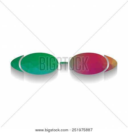 Diving Glasses Sign Illustration. Vector. Colorful Icon With Bri