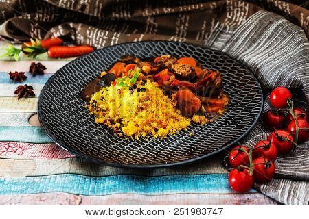 Moroccan beef kefta meatballs meatball and semolina