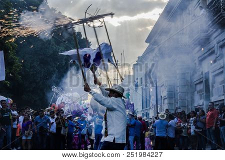 Detail Of Celebration Of Guelaguetza Fest In Oaxaca Mexico
