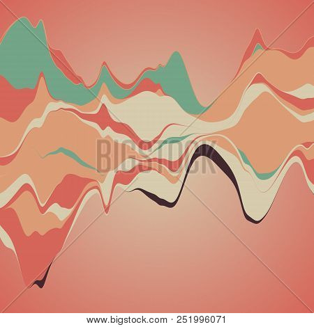Big Data Visualization. Streamgraph. Futuristic Infographic. Inf