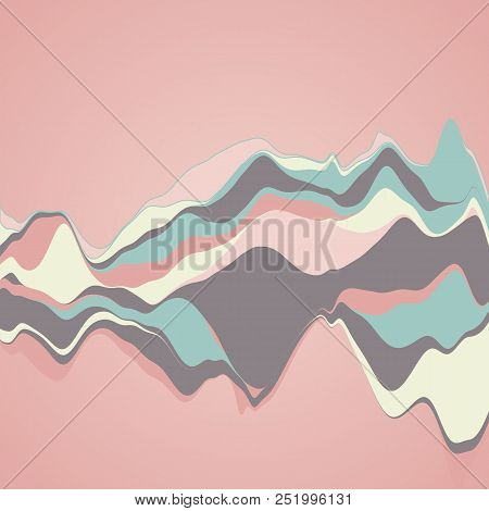 Big Data Visualization. Streamgraph. Futuristic Infographic. Inf