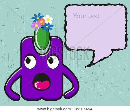 kort med farverige cute monster