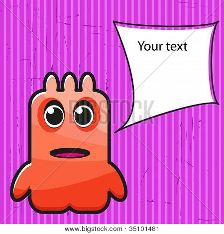 kort med farverige cute monster