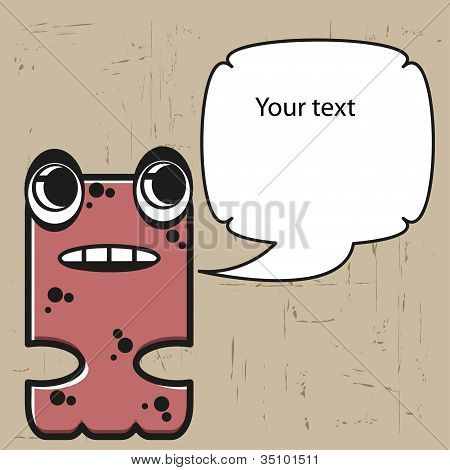 kort med farverige cute monster