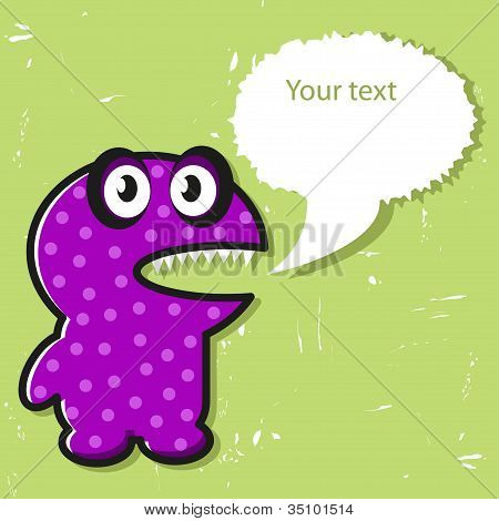 kort med farverige cute monster