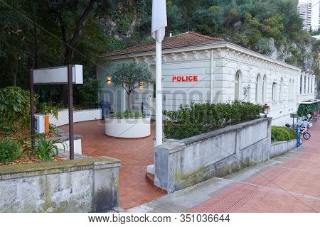 Monaco - April 05, 2019: Building Of Monaco Police Station And Commissariat
