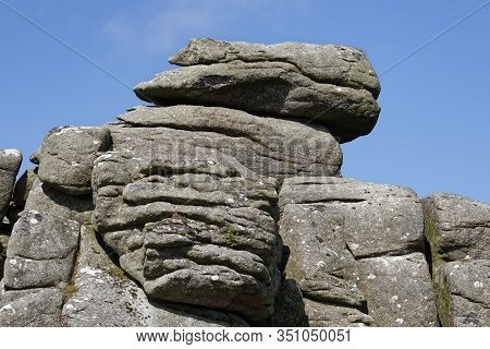 Granite Rocks Of Hound Tor, Dartmoor, Devon; Uk