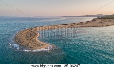 Sunrise In Possidi Cape Beach. Kasandra Peninsula. Greece