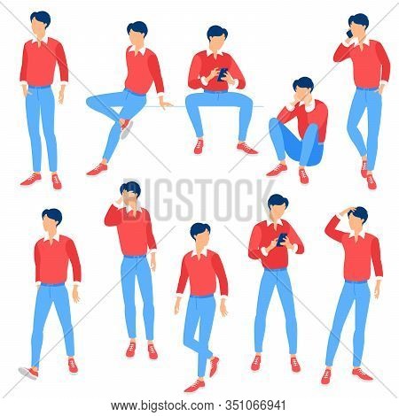Flat Design Vector Collection Ready To Animation People Poses And Activityes For Web Page And Mobile