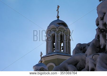 Winter St Serafim Church In The City Of Donetsk