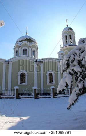Winter St Serafim Church In The City Of Donetsk