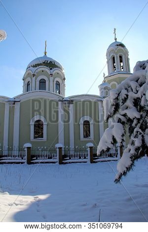 Winter St Serafim Church In The City Of Donetsk