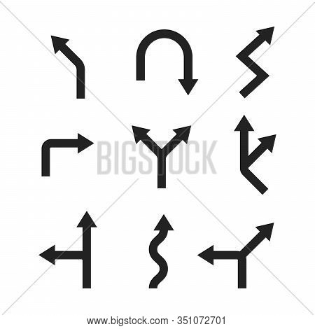 Decision Arrows In Opposite Direction. Stock Vector Illustration Isolated On White Background