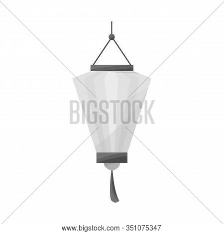 Vector Design Of Lantern And Paper Icon. Collection Of Lantern And Ornament Vector Icon For Stock.