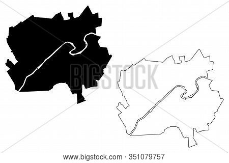 Valmiera City (republic Of Latvia, Administrative Divisions Of Latvia, Republican Cities) Map Vector