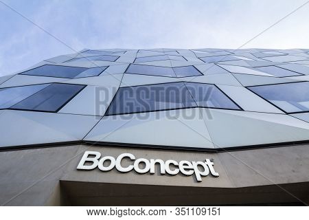 Prague, Czechia - November 1, 2019: Boconcept Logo In Front Of Their Local Shop In Prague. Boconcept